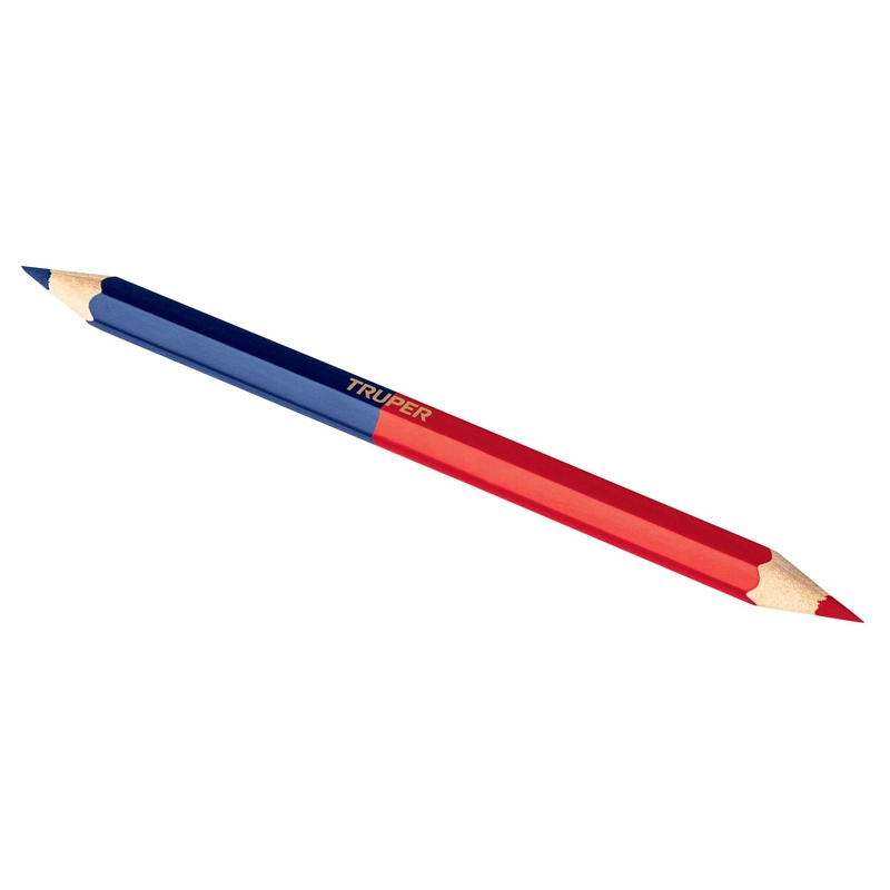BLISTER CON 2 LAPICES 18 CM BICOLOR GRUESOS PARA CARPINTERO - 2