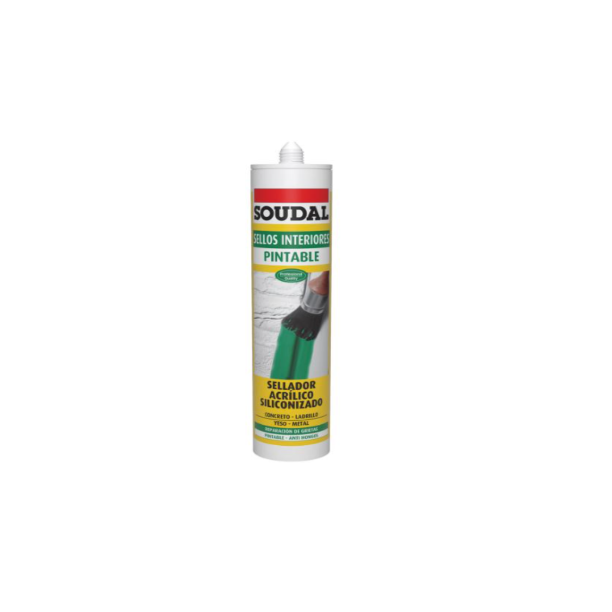 SELLADOR ACRÍLICO SILICONIZADO PINTABLE SOUDAL 300ML - 1