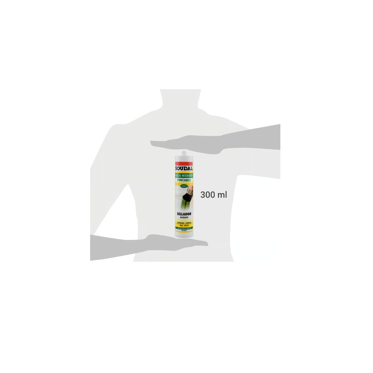 SELLADOR ACRÍLICO SILICONIZADO PINTABLE SOUDAL 300ML - 3