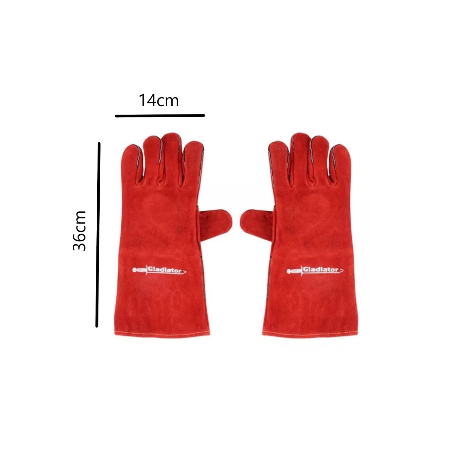 GUANTE DESCARNE SOLDADOR ROJO GLADIATOR - 3
