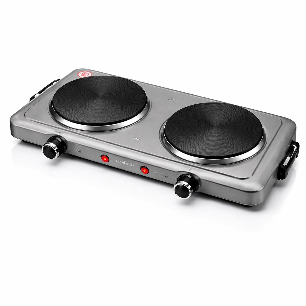COCINILLA ESTUFA ELÉCTRICA BODYCOLOGY 2 PLATOS AUTOMÁTICA AJUSTABLE 2000W