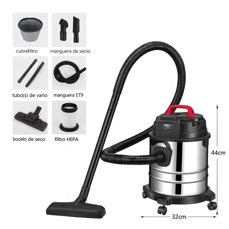 ASPIRADORA INDUSTRIAL 20L 1500W MULTIFUNCION INCLUYE CUBRE FILTRO PROTECTOR - 3