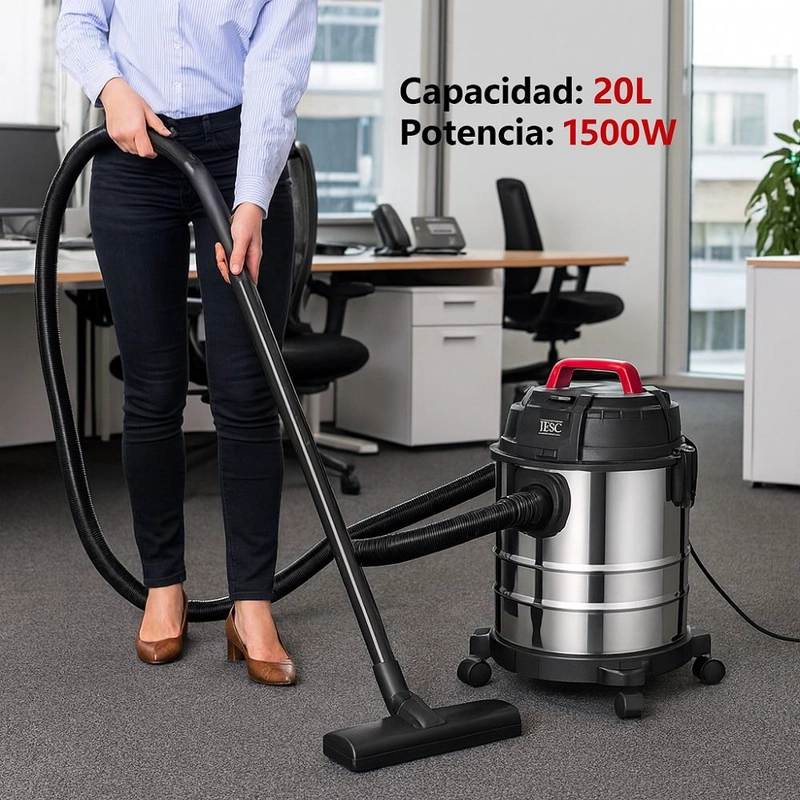 ASPIRADORA INDUSTRIAL 20L 1500W MULTIFUNCION INCLUYE CUBRE FILTRO PROTECTOR - 4