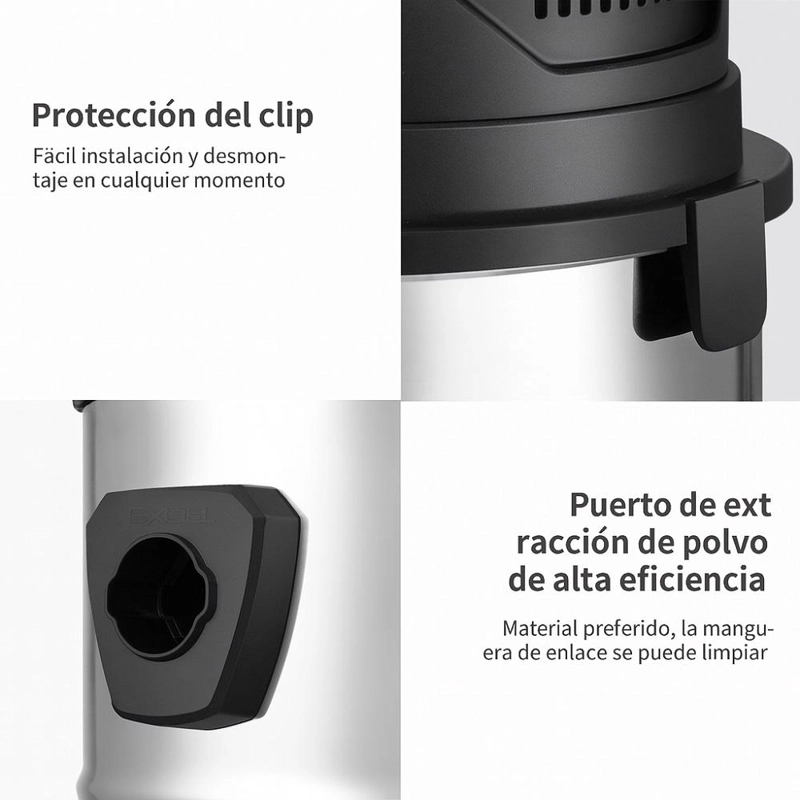 ASPIRADORA INDUSTRIAL 20L 1500W MULTIFUNCION INCLUYE CUBRE FILTRO PROTECTOR - 6