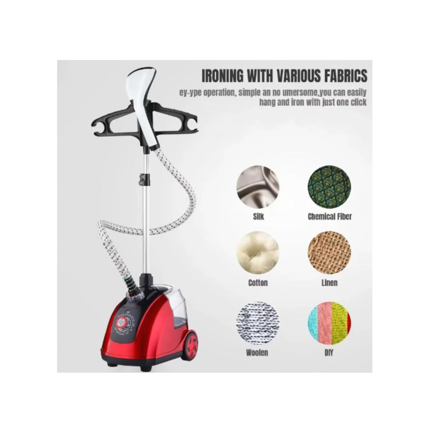 PLANCHA DE ROPA A VAPOR VERTICAL CON RUEDAS 1800W AJUSTABLE - 8