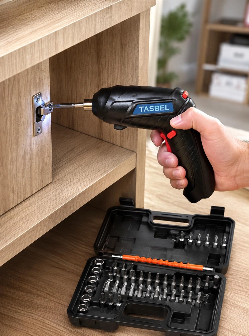 TALADRO DESTORNILLADOR INALAMBRICO RECARGABLE + ACCESORIOS - 9