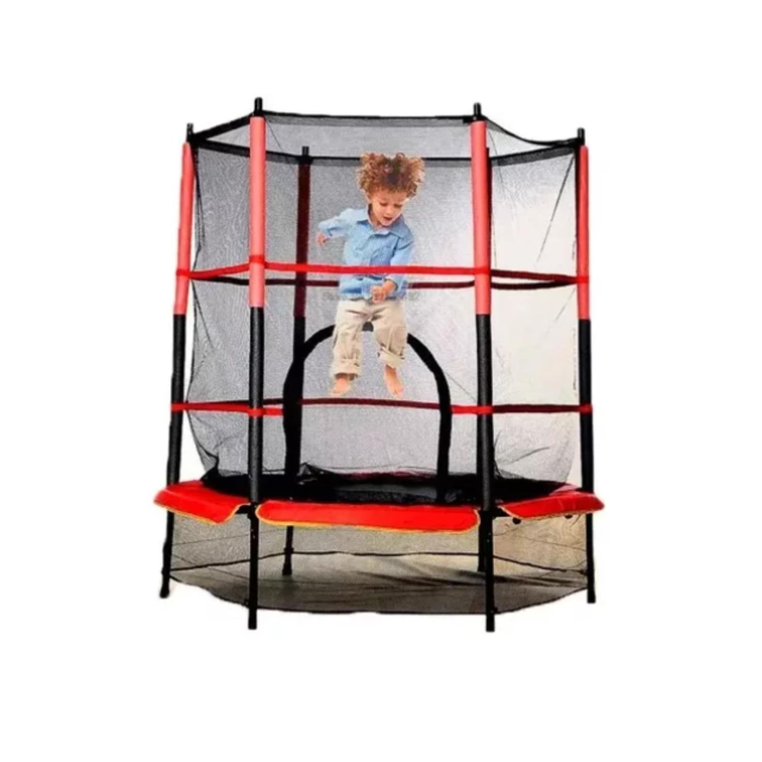 CAMA ELÁSTICA SALTARINA TRAMPOLIN PARA NIÑOS 1.4M CON MALLA - 2