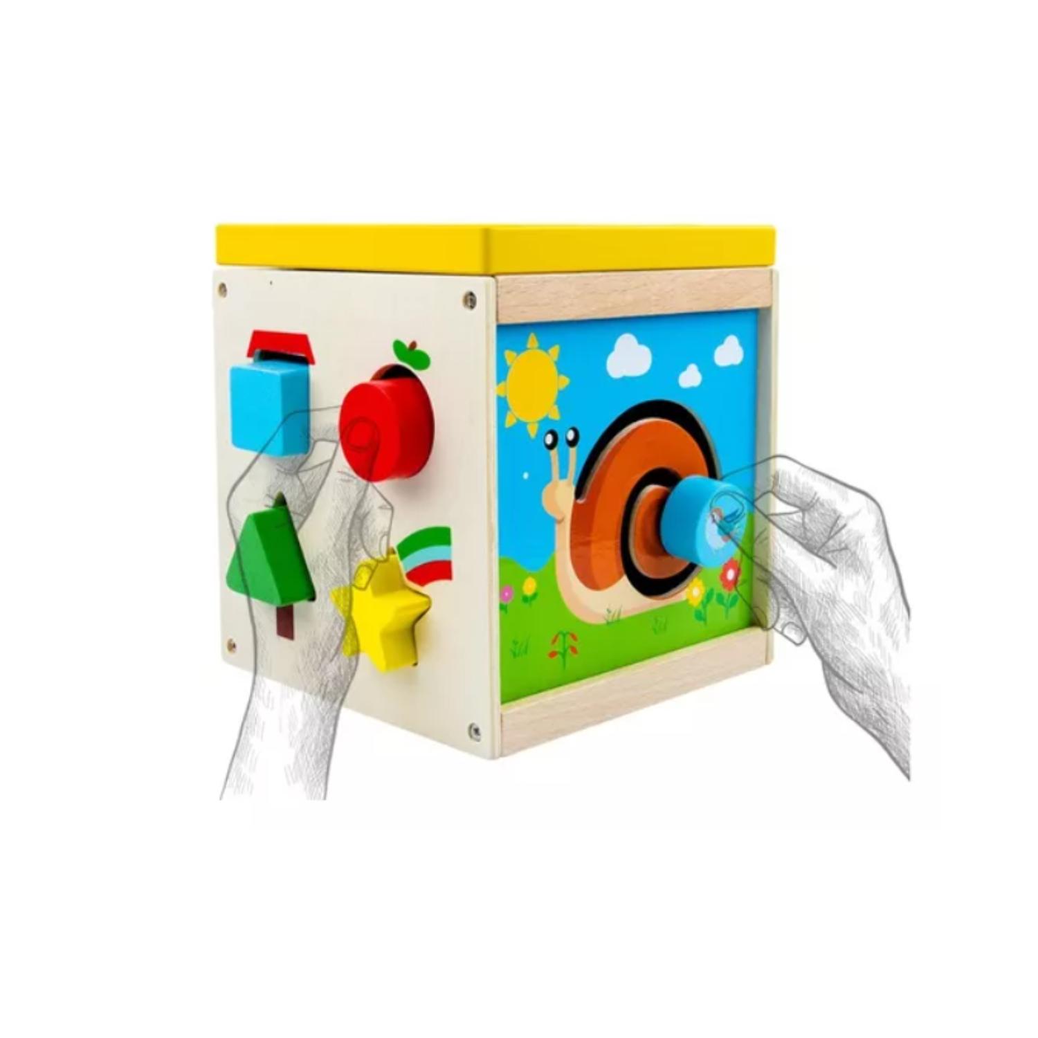 CUBO JUGUETE DE MADERA DIDÁCTICO MONTESSORI BEBE INFANTIL - 9