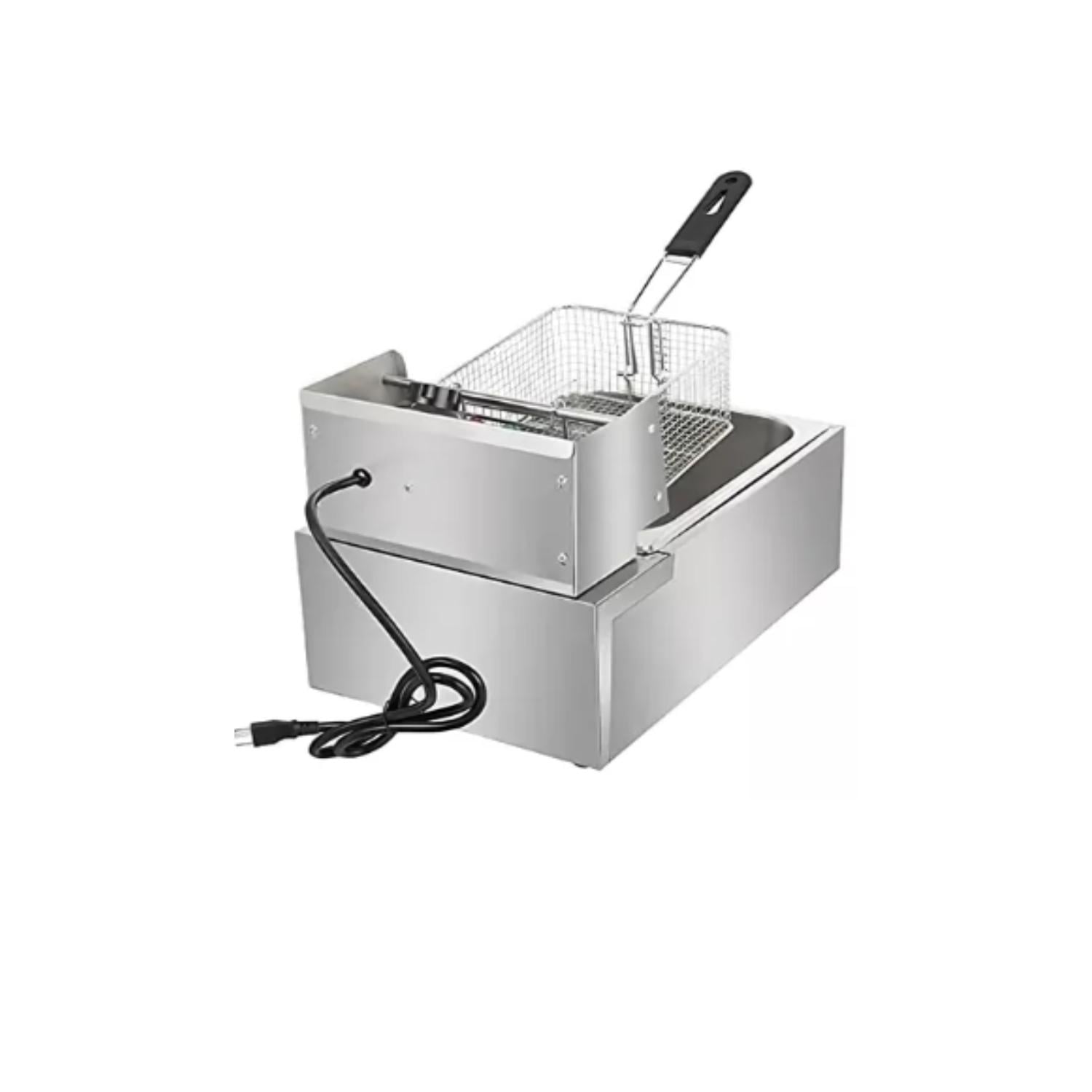 FREIDORA ELÉCTRICA DE ACERO CON TAPA - 1 CANASTO 6 LITROS - 5