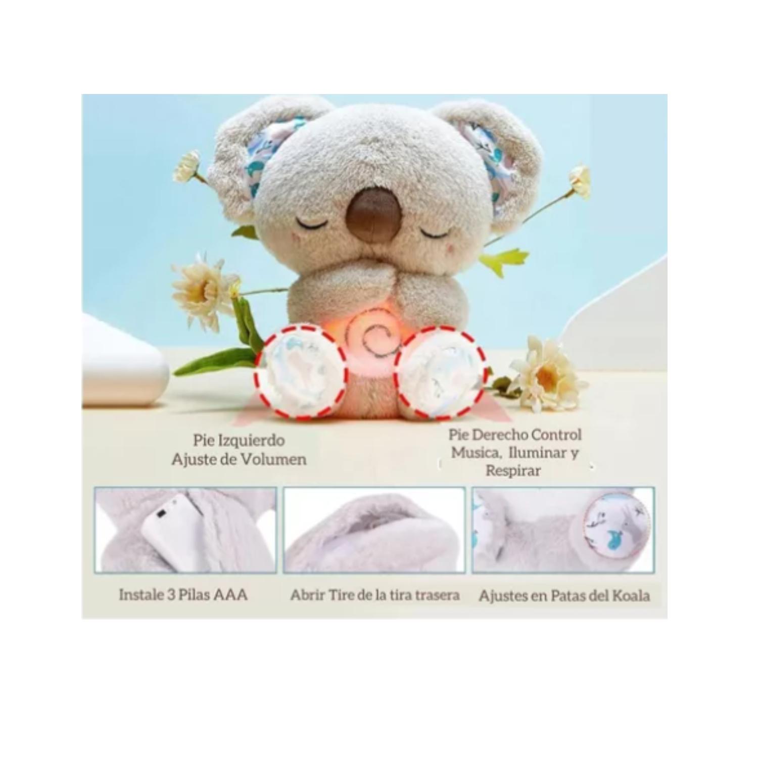 PELUCHE KOALA RESPIRA REAL CALMA BEBÉ DORMIR SUEÑO RELAJANTE - 3