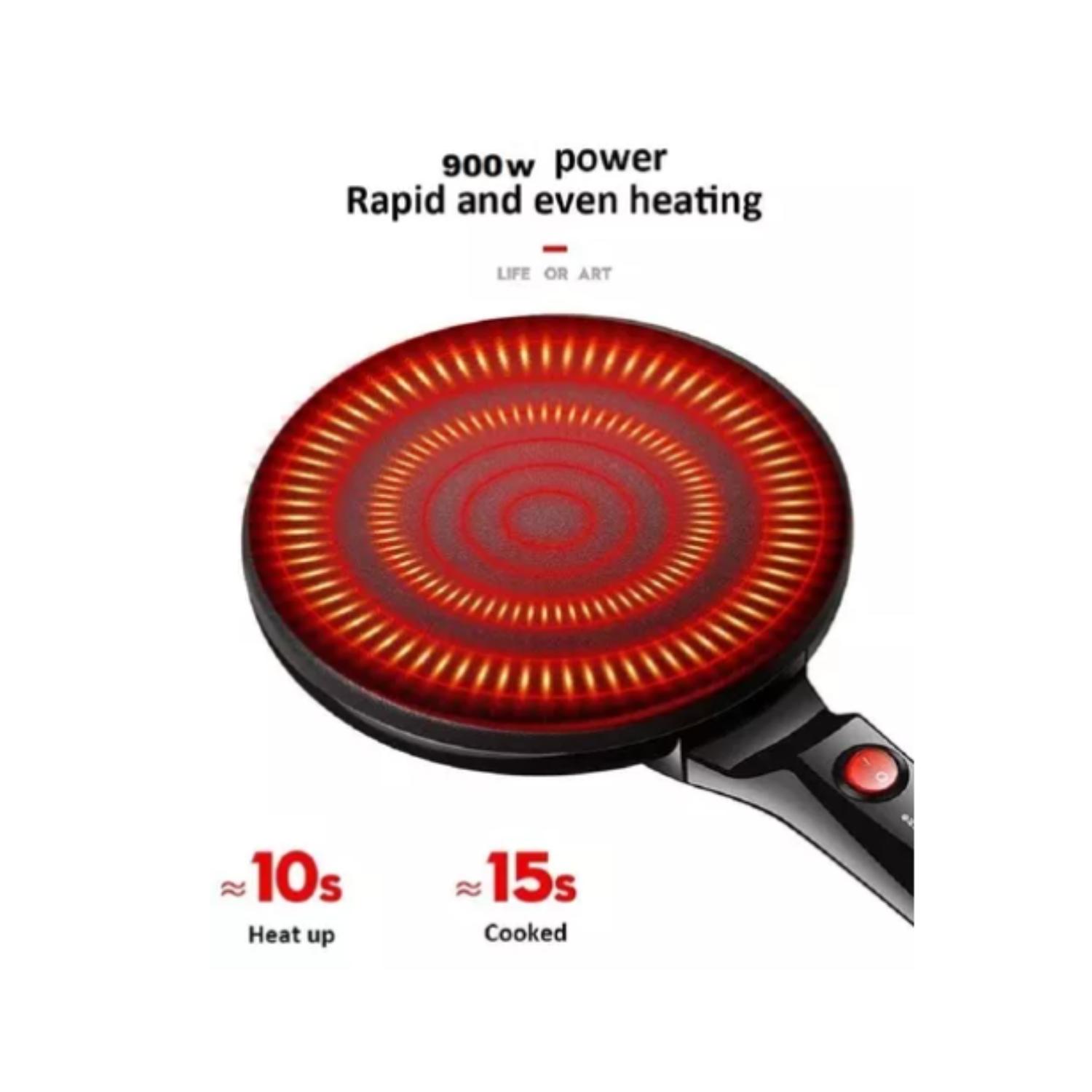 PANQUEQUERA CREPE MAQUINA ELÉCTRICA+ PLATO BATIDOR 20CM - 7