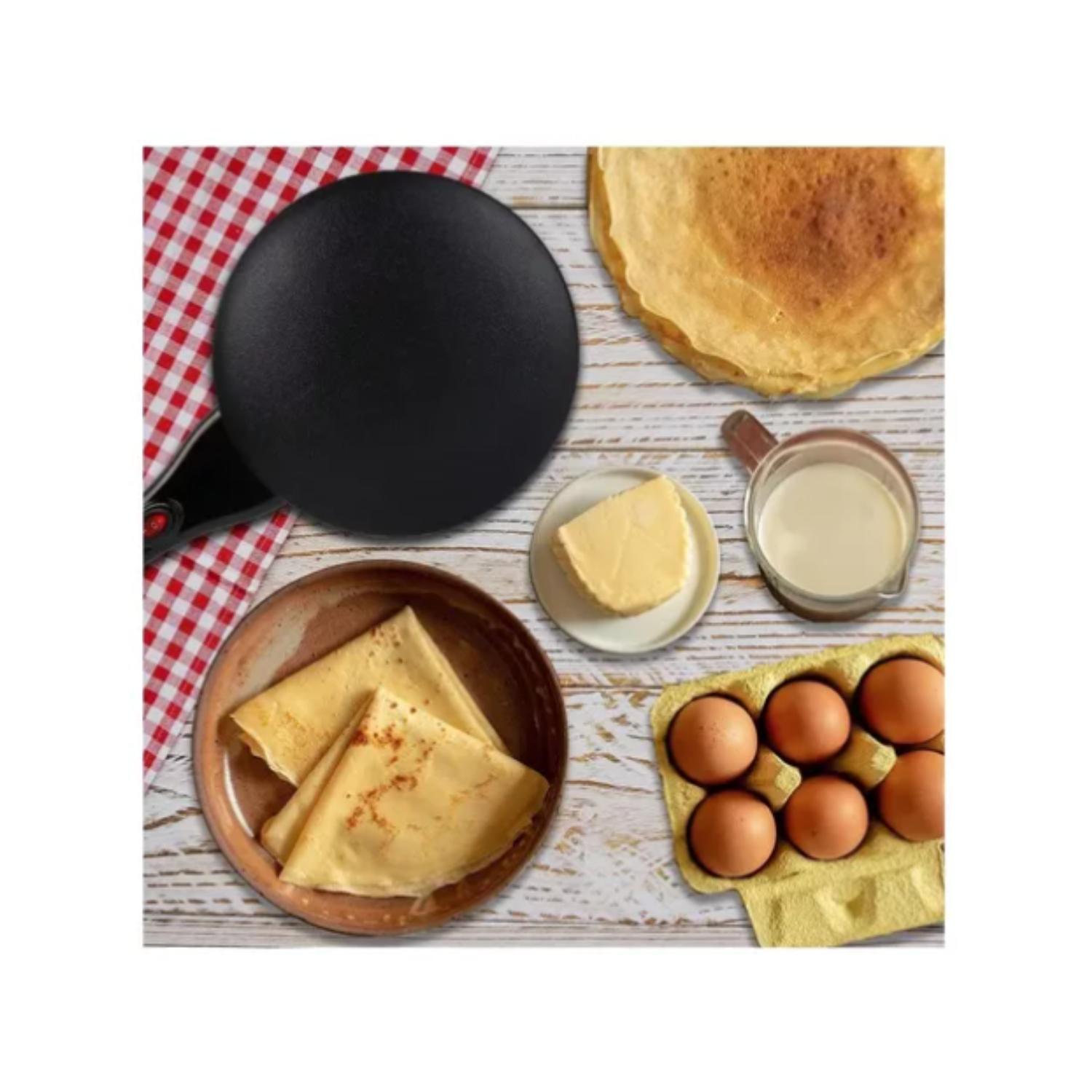 PANQUEQUERA CREPE MAQUINA ELÉCTRICA+ PLATO BATIDOR 20CM - 8