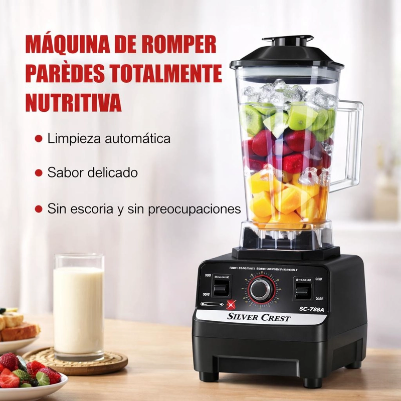 LICUADORA PROFESIONAL CON VASO ABS 110/220V SILVER CREST - 5