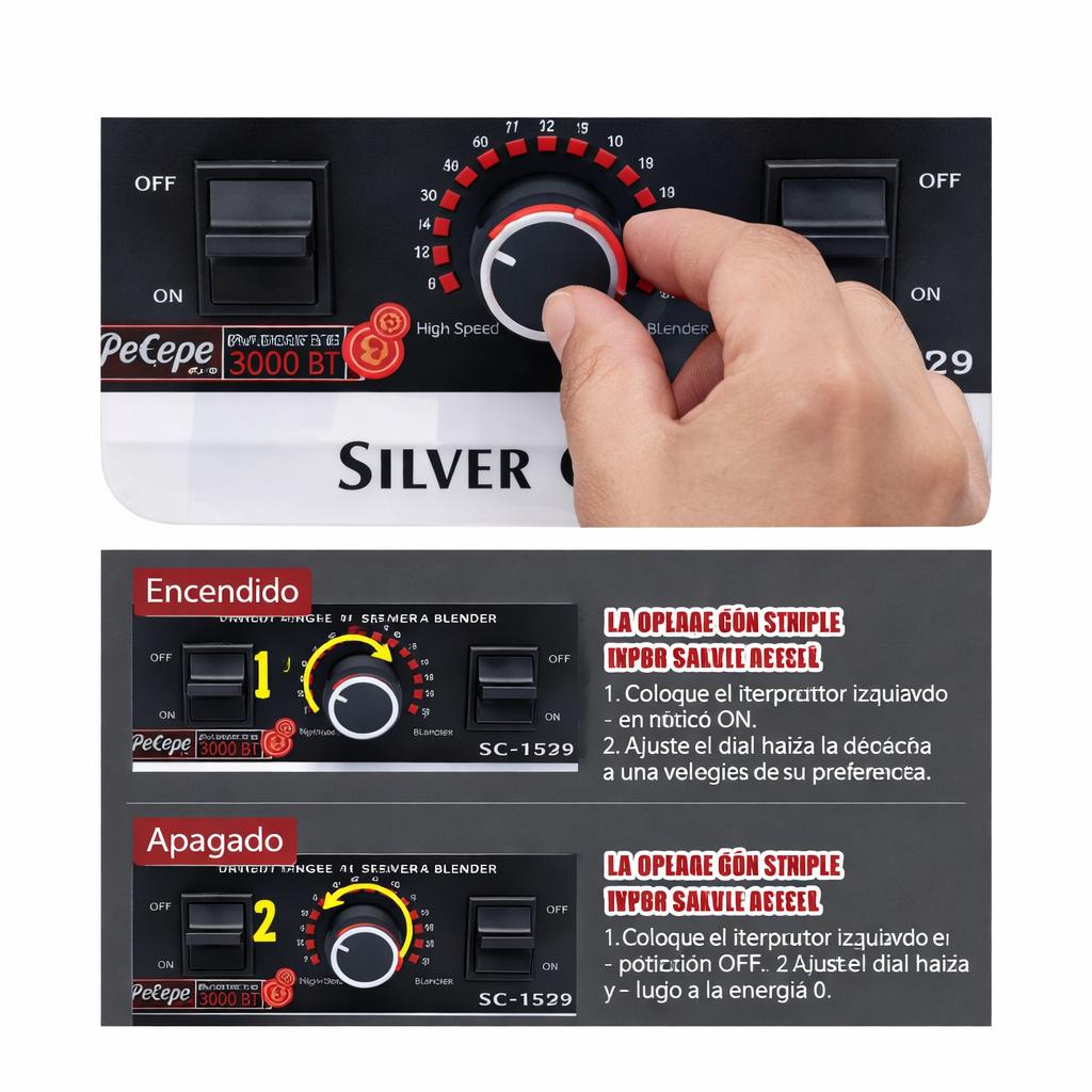 LICUADORA PROFESIONAL CON VASO ABS 110/220V SILVER CREST - 6