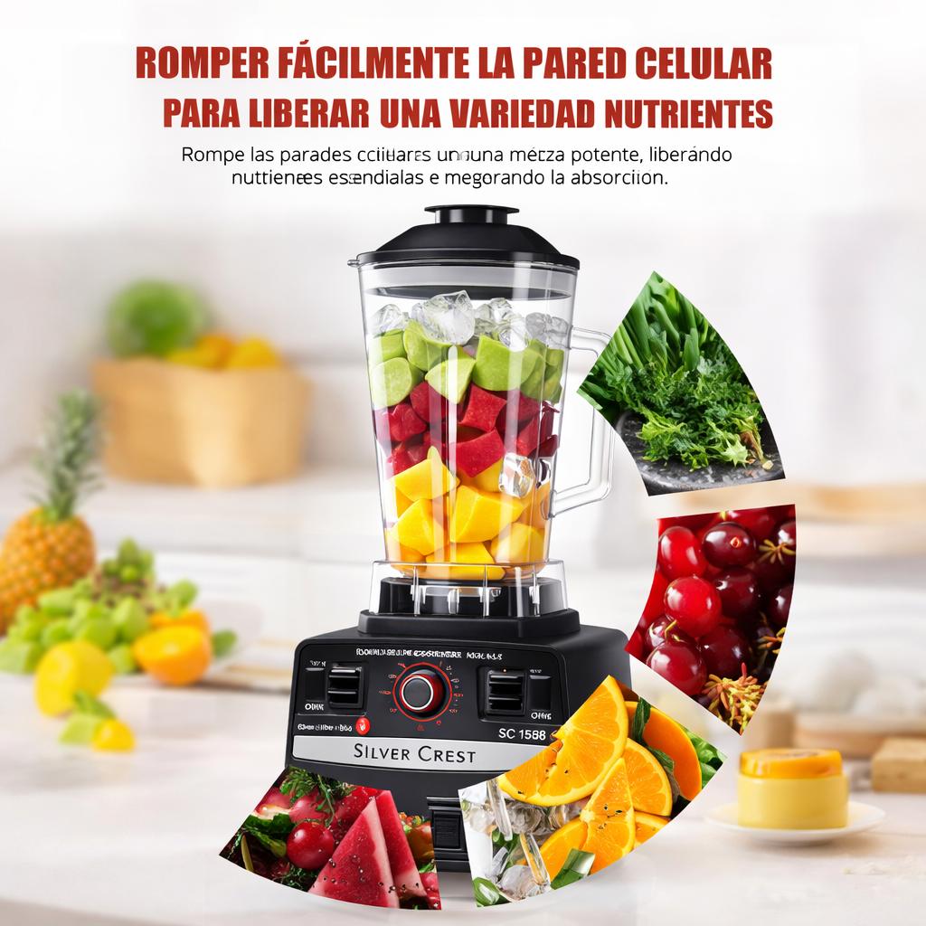 LICUADORA PROFESIONAL CON VASO ABS 110/220V SILVER CREST - 9