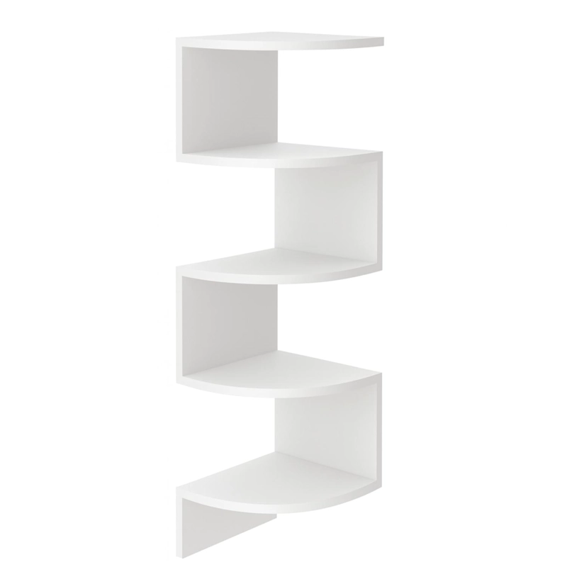 ESTANTE ESQUINERO REPISA MINIMALISTA 5NIVELES ESTANTERIA - BLANCO - 2