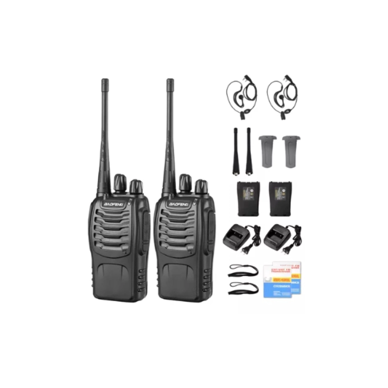 PACK 2 RADIOS TRANSMISOR WALKIE TALKIE FRECUENCIA 400-470MHZ - 6
