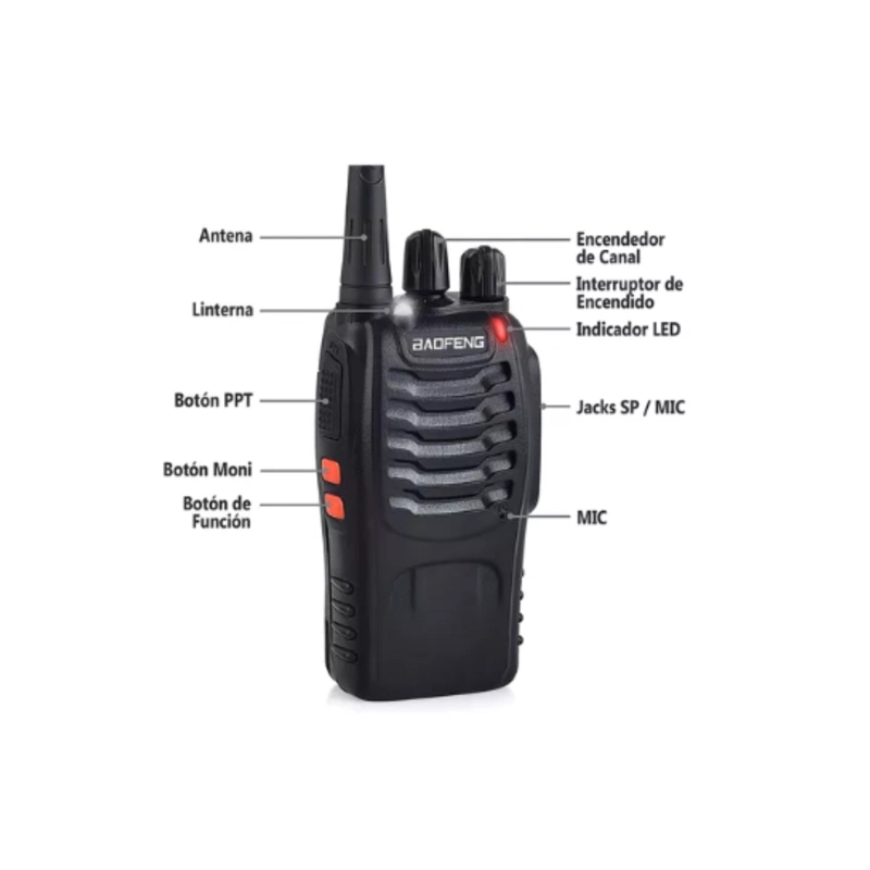PACK 2 RADIOS TRANSMISOR WALKIE TALKIE FRECUENCIA 400-470MHZ - 7