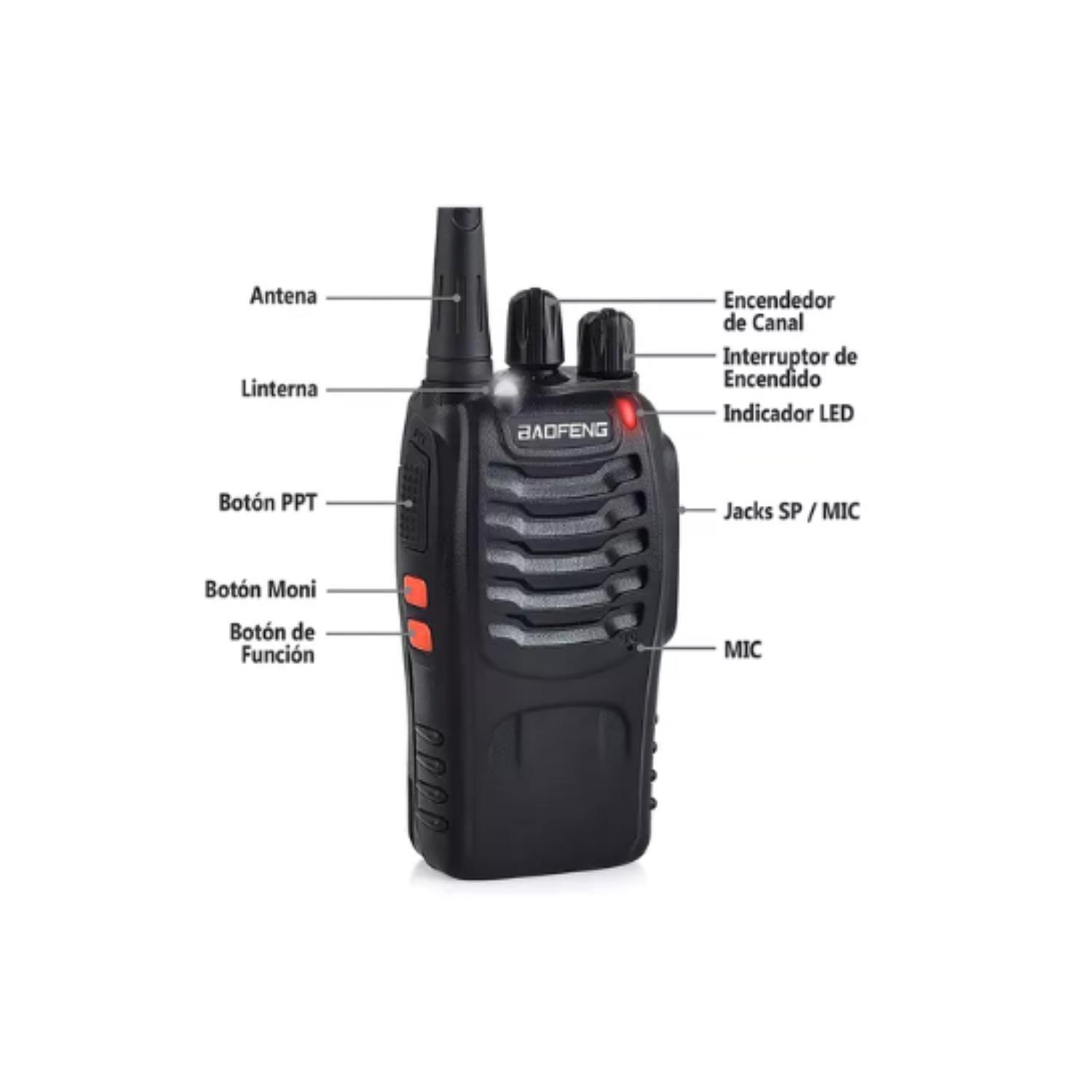 PACK 2 RADIOS TRANSMISOR WALKIE TALKIE FRECUENCIA 400-470MHZ - 7