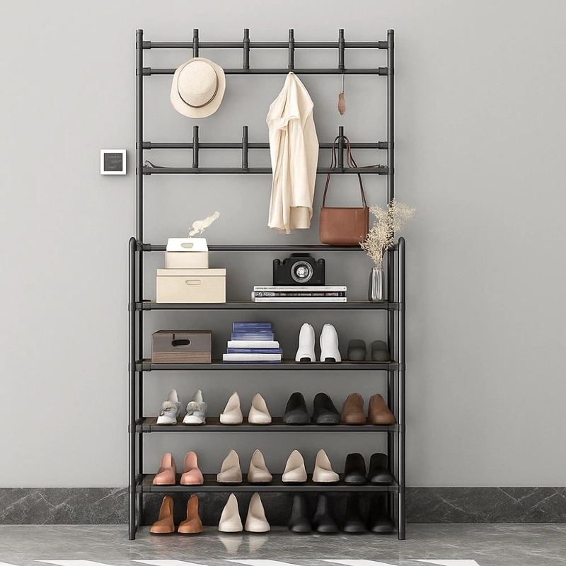 ORGANIZADOR CALZADO 5 NIVELES ZAPATERO PERCHERO BLANCO TAMAÑO ÚNICO NEGRO - 2