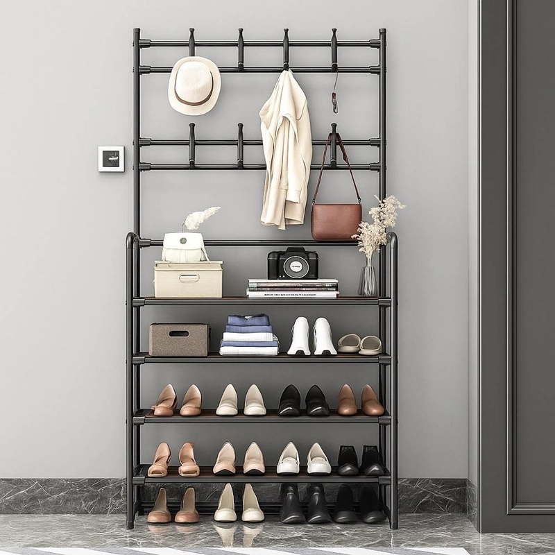 ORGANIZADOR CALZADO 5 NIVELES ZAPATERO PERCHERO BLANCO TAMAÑO ÚNICO NEGRO - 5