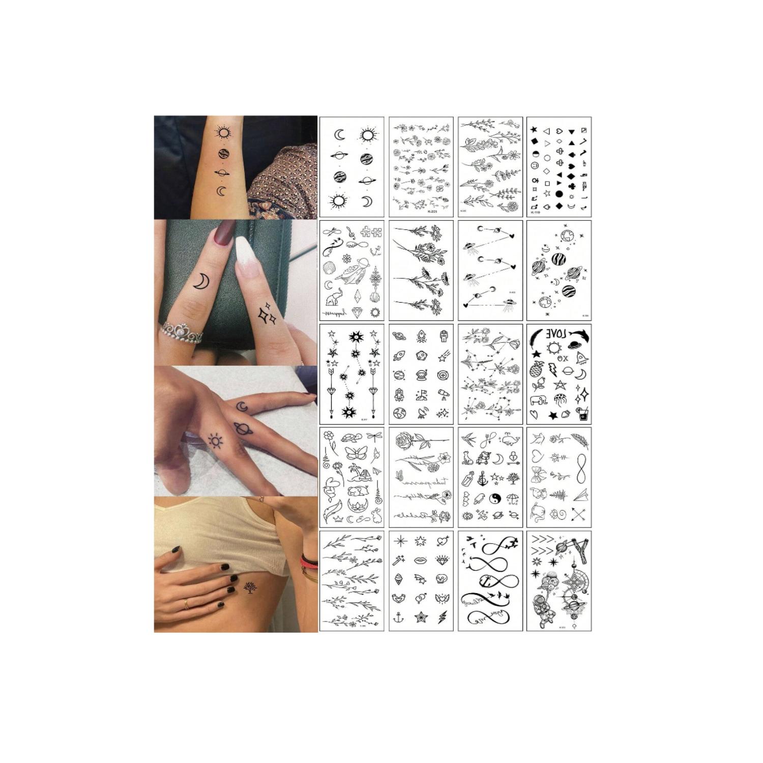 PEGATINAS TATUAJES TEMPORALES IMPERMEABLES DISEÑOS TOP  2024 - DISEÑO3 - 1