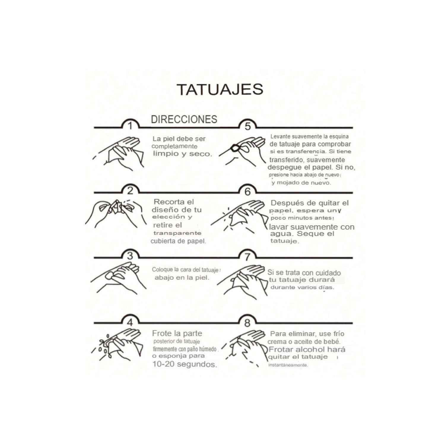 PEGATINAS TATUAJES TEMPORALES IMPERMEABLES DISEÑOS TOP  2024 - DISEÑO3 - 4