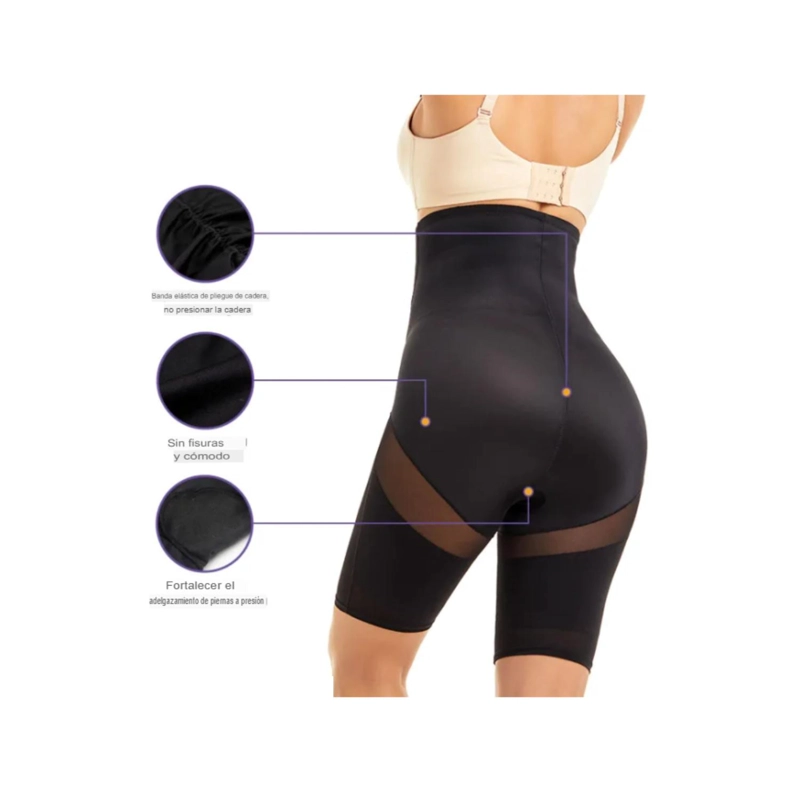 FAJA MUJER SHORT REDUCTORA CALZÓN INVISIBLE MOLDEADORA CINTURA ALTA - 6