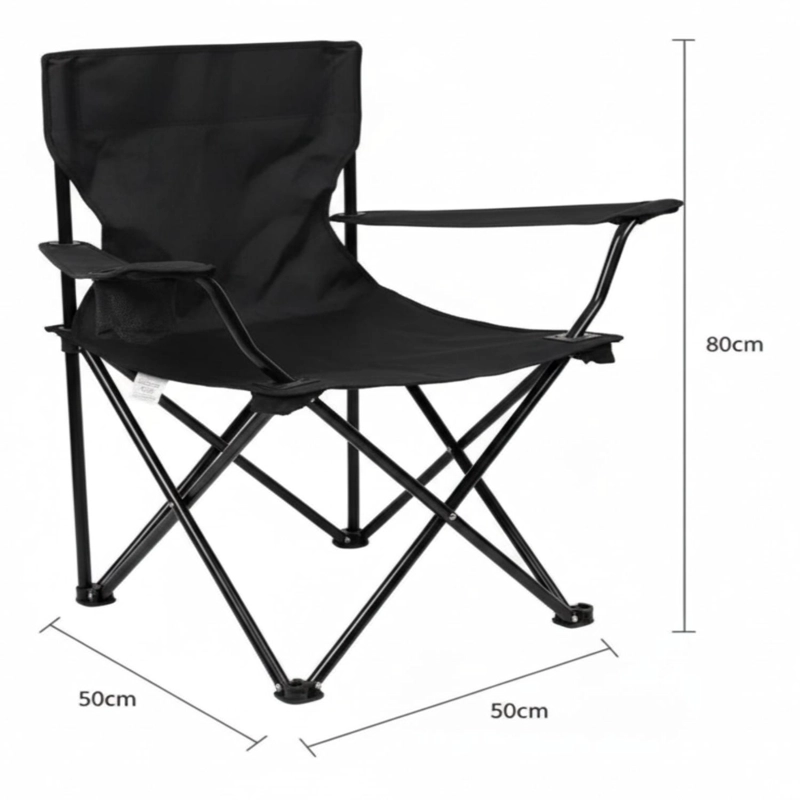 SILLA PLEGABLE DE PLAYA CAMPING PESCA PICNIC CON PORTA VASO - AZUL - 2