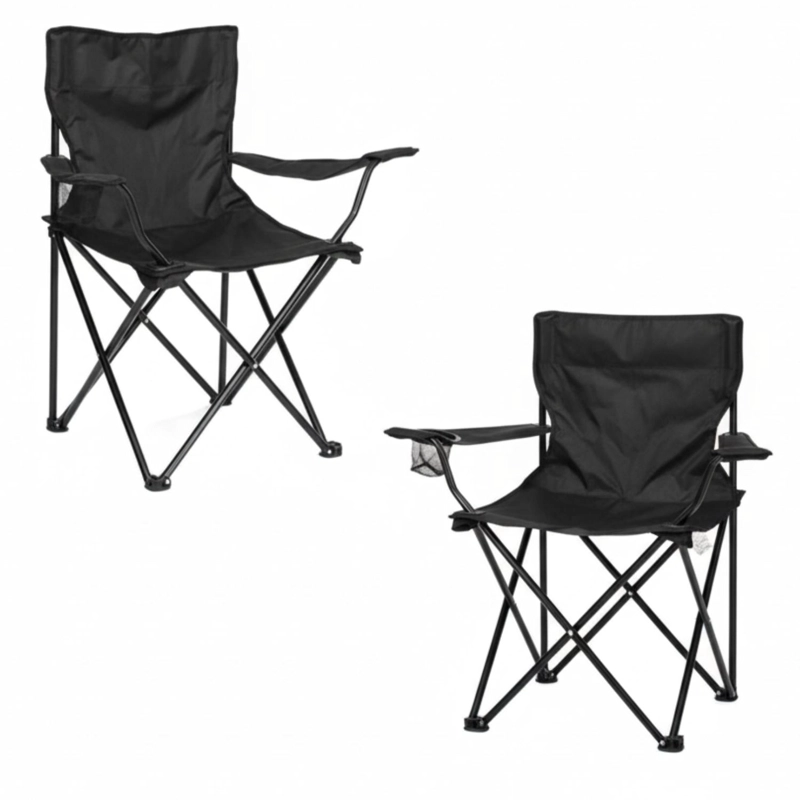 SILLA PLEGABLE DE PLAYA CAMPING PESCA PICNIC CON PORTA VASO - AZUL - 4