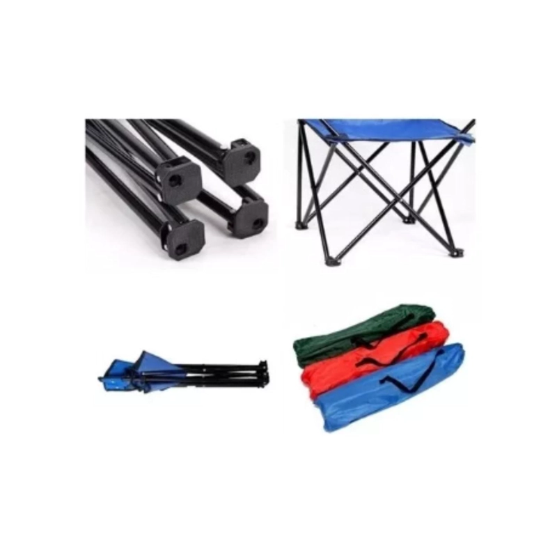 SILLA PLEGABLE DE PLAYA CAMPING PESCA PICNIC CON PORTA VASO - NEGRO - 5