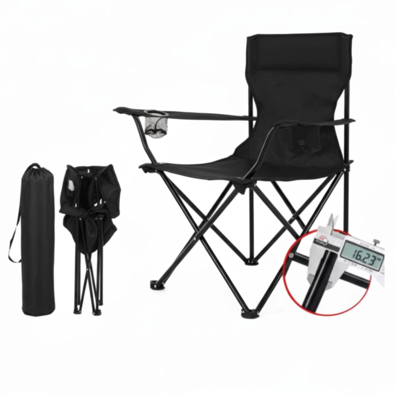 SILLA PLEGABLE DE PLAYA CAMPING PESCA PICNIC CON PORTA VASO - AZUL - 6