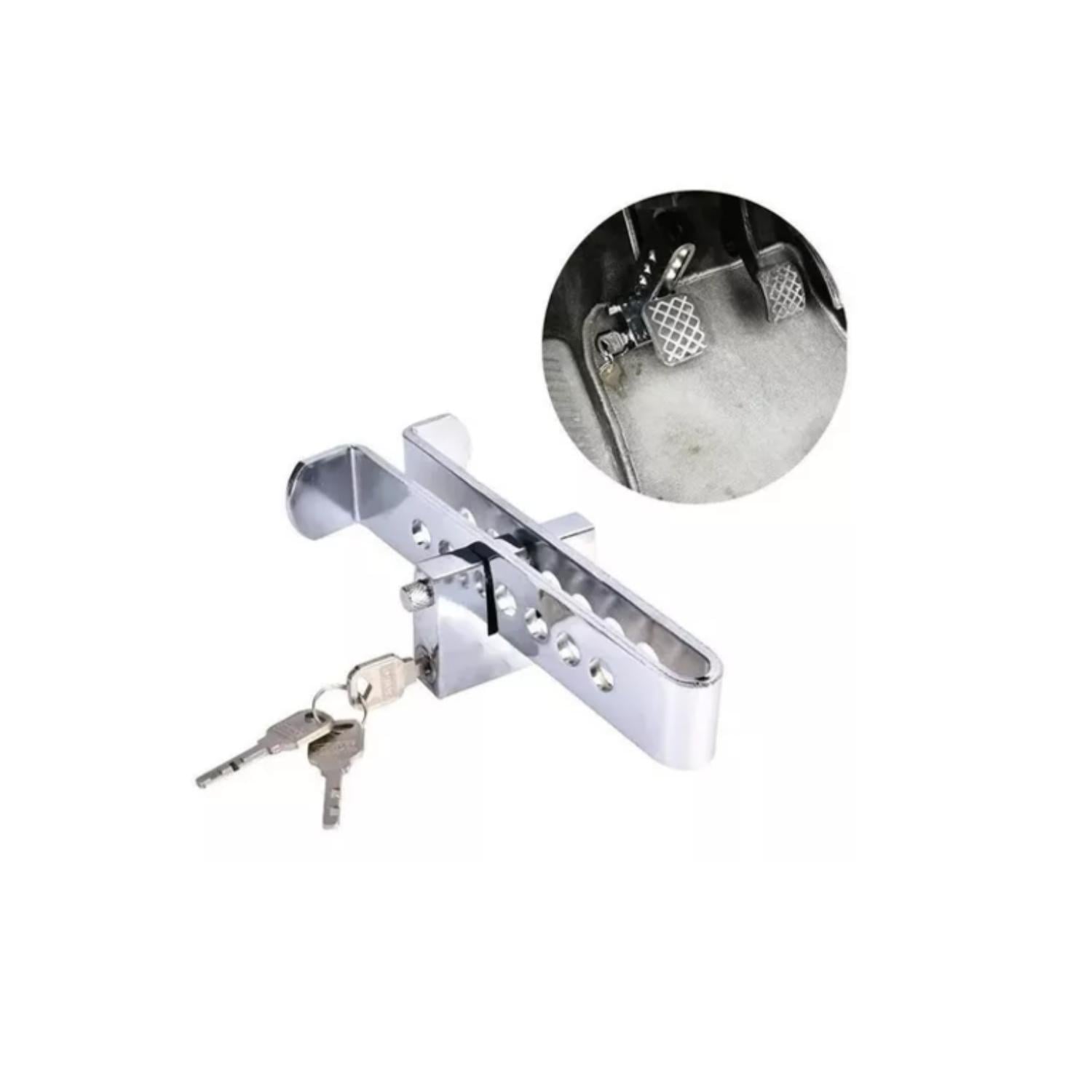 TRABA PEDAL + CANDADO + LLAVES SEGURIDAD AUTO ANTI ROBO - 1