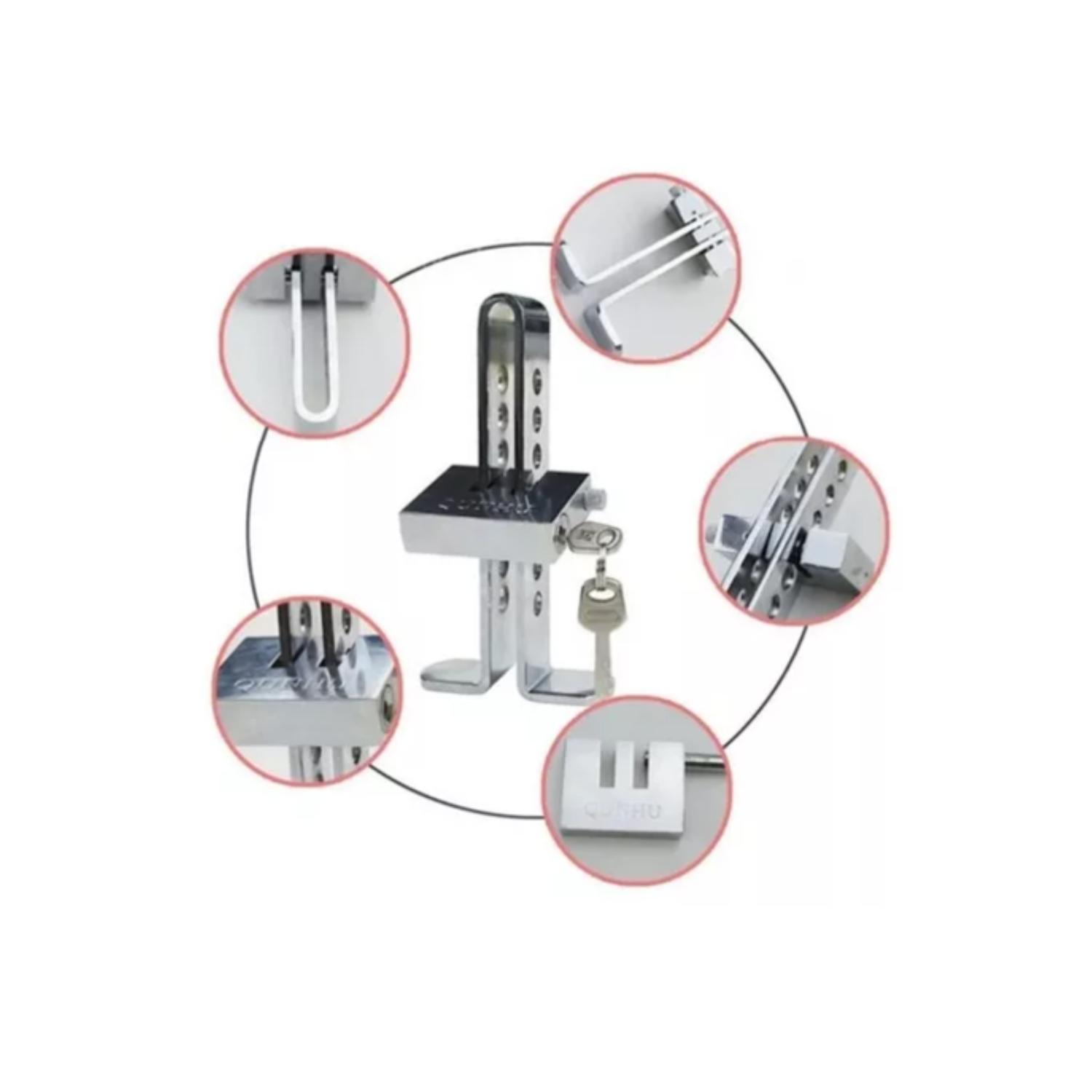 TRABA PEDAL + CANDADO + LLAVES SEGURIDAD AUTO ANTI ROBO - 5
