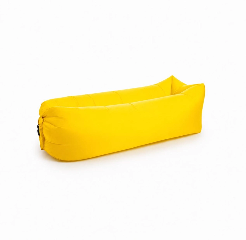 SOFA SILLON INFLABLE TUMBONA COJIN BANANO CAMPING AIRE PLAYA - ROJO - 1