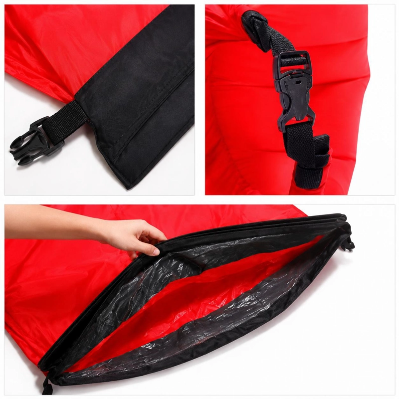 SOFA SILLON INFLABLE TUMBONA COJIN BANANO CAMPING AIRE PLAYA - ROJO - 3