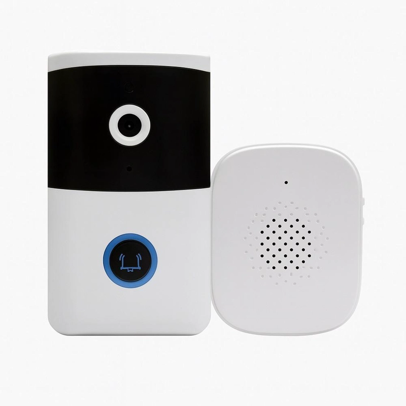 TIMBRE PUERTA INALAMBRICO WIFI CON CAMARA VISION NOCTURNA HD - 1