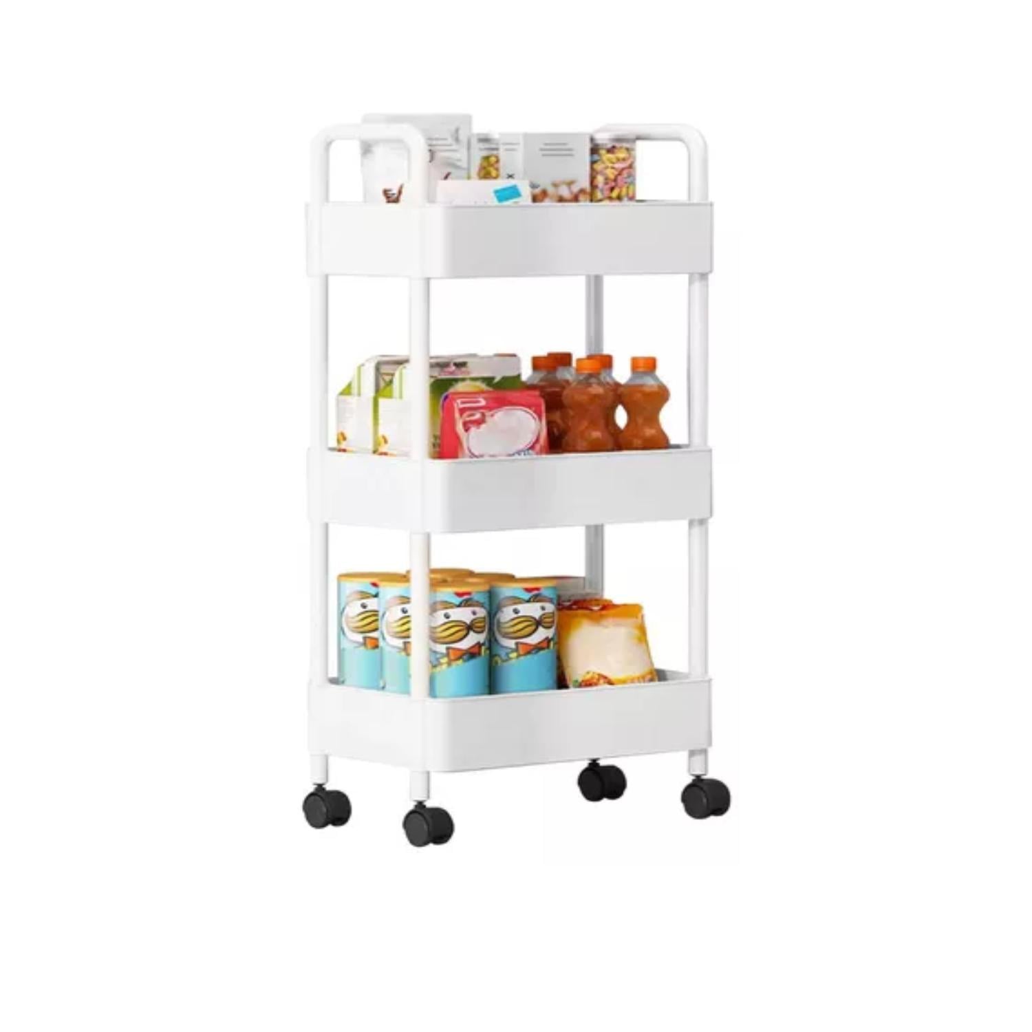 CARRO CARRITO ORGANIZADOR MULTIUSO 3 NIVELES ALMACENAMIENTO - BLANCO - 1