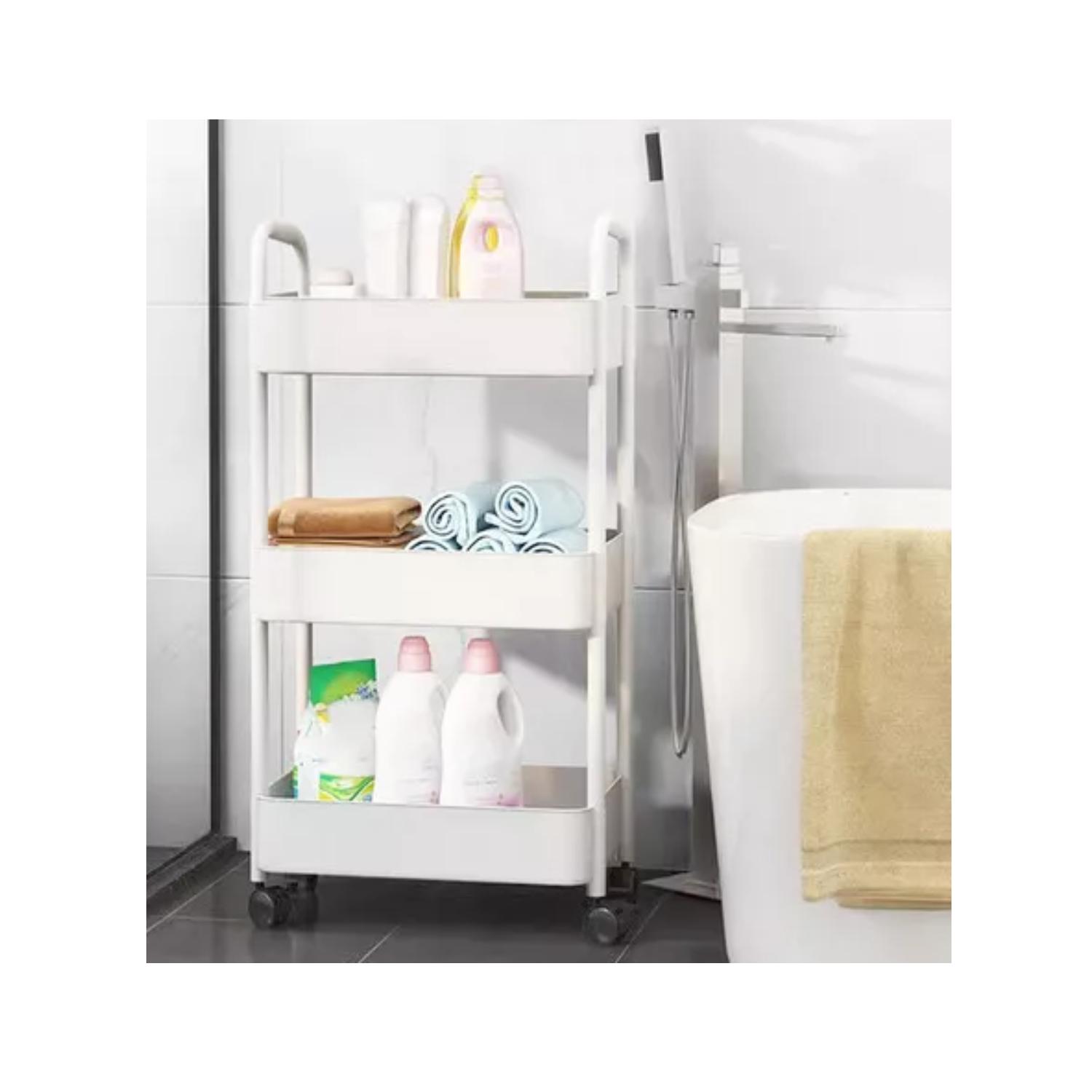 CARRO CARRITO ORGANIZADOR MULTIUSO 3 NIVELES ALMACENAMIENTO - BLANCO - 3