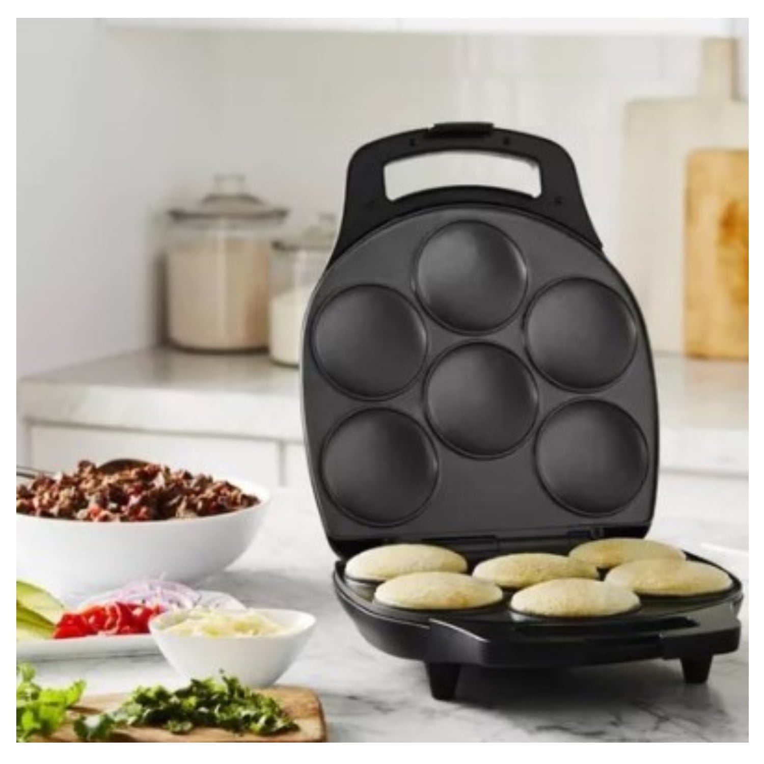 TOSTY AREPA, PANQUEQUERA, PLANCHA HAMBURGUESAS 1400W RAF - 3