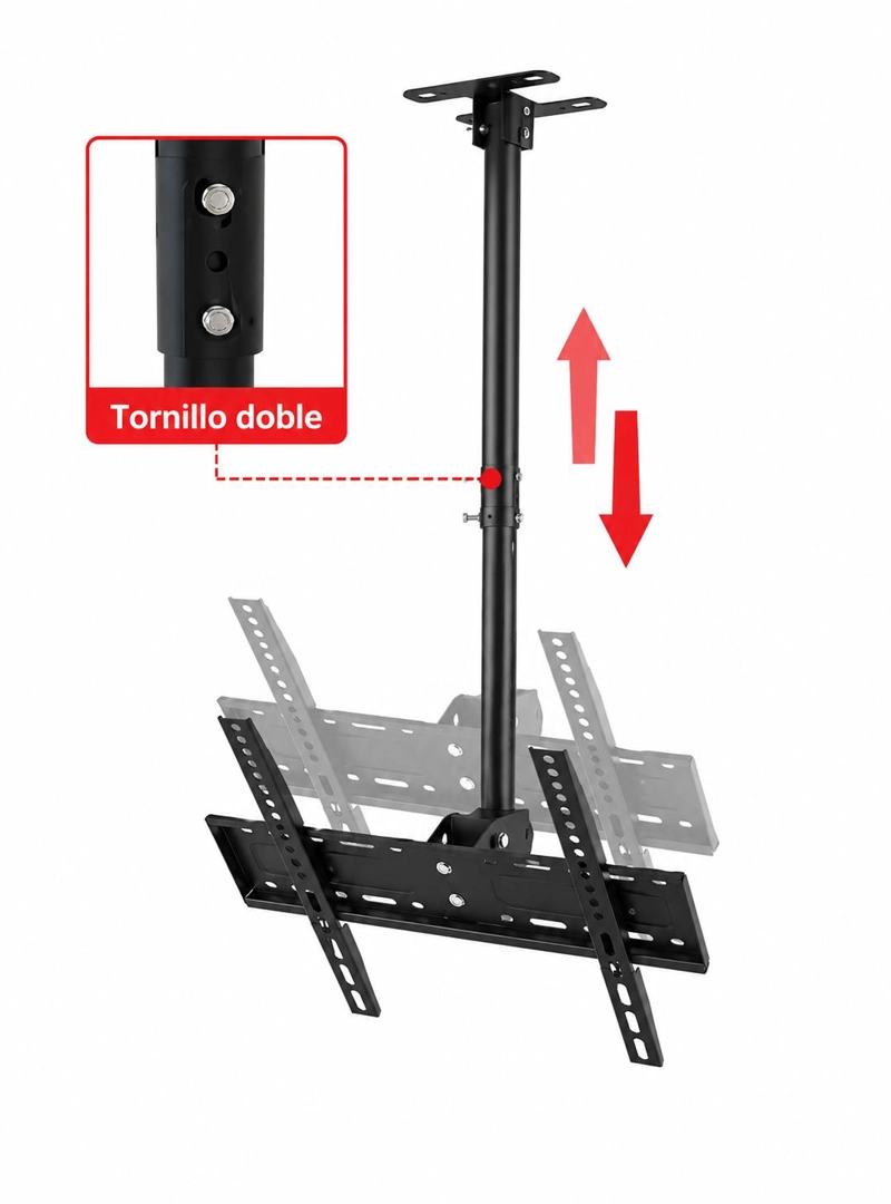 SOPORTE TV TECHO O PARED AJUSTABLE 26 A 60 ROTACIÓN 360° - 5
