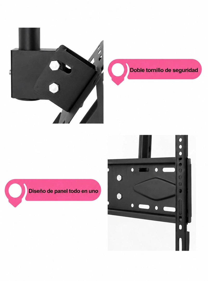 SOPORTE TV TECHO O PARED AJUSTABLE 26 A 60 ROTACIÓN 360° - 6