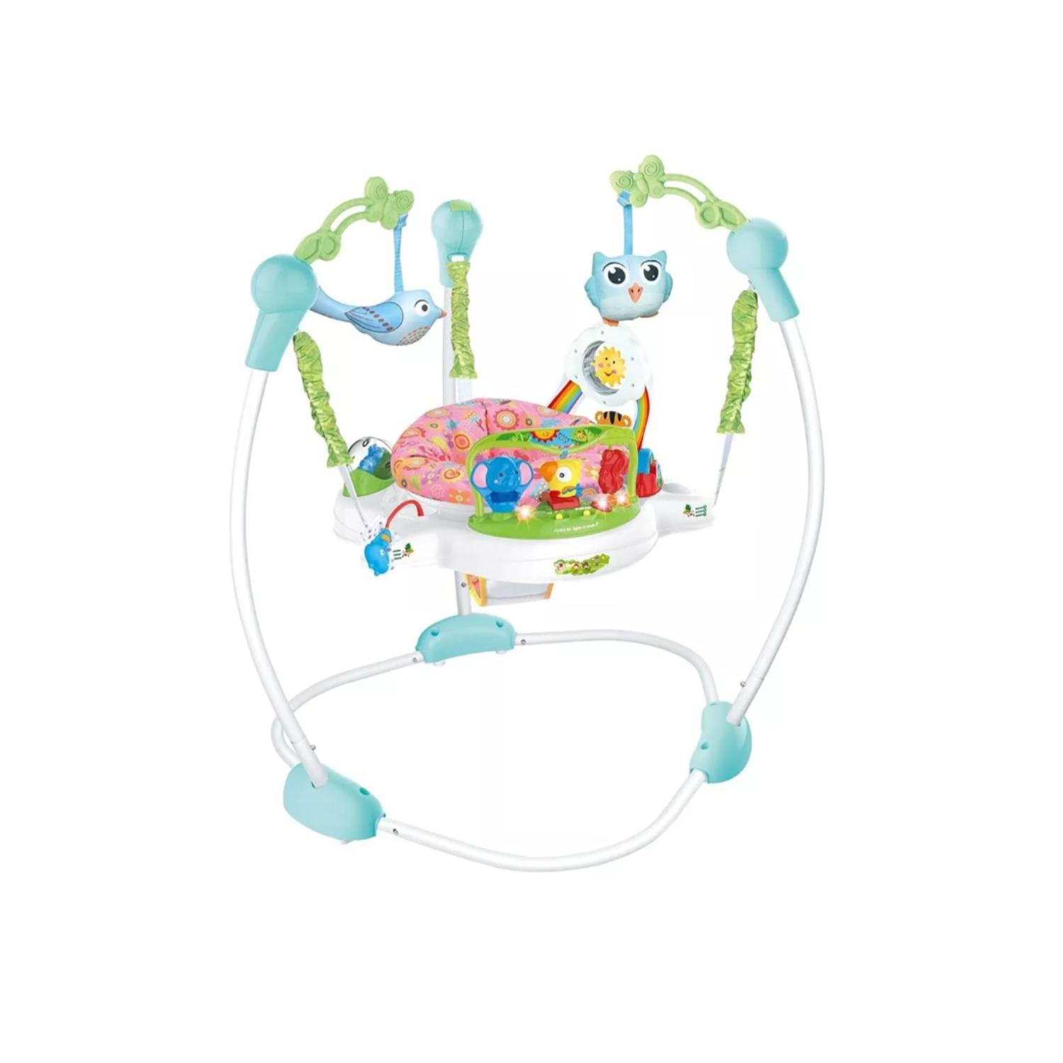 SILLA SALTARINA DIDACTICA MUSICAL DE BEBE GIRA360° NIÑO NIÑA - ROSA - 1
