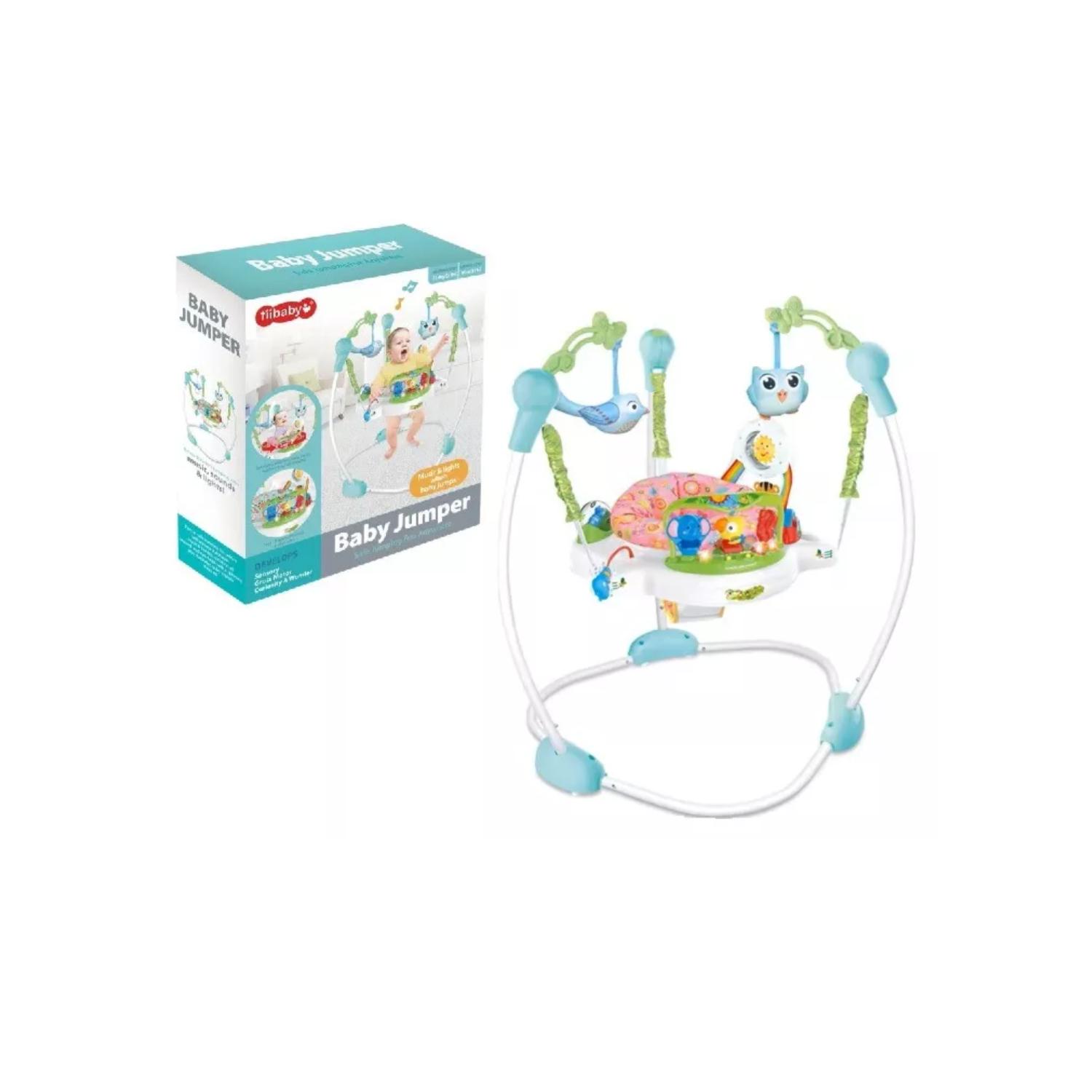 SILLA SALTARINA DIDACTICA MUSICAL DE BEBE GIRA360° NIÑO NIÑA - ROSA - 6