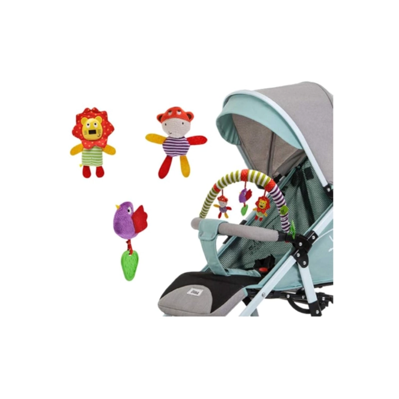PELUCHE ARCO MÓVIL SONAJERO MULTIUSO ESTIMULACIÓN BEBÉ COCHE - 4