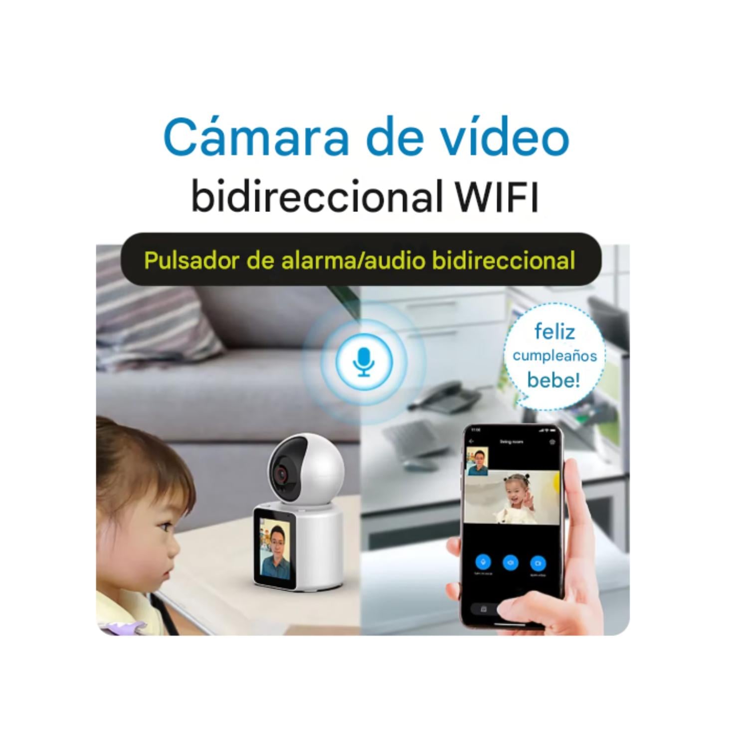 CAMARA SEGURIDAD WIFI CON MOVIMIENTO C/ PANTALLA VIDEOLLAMAD - 4