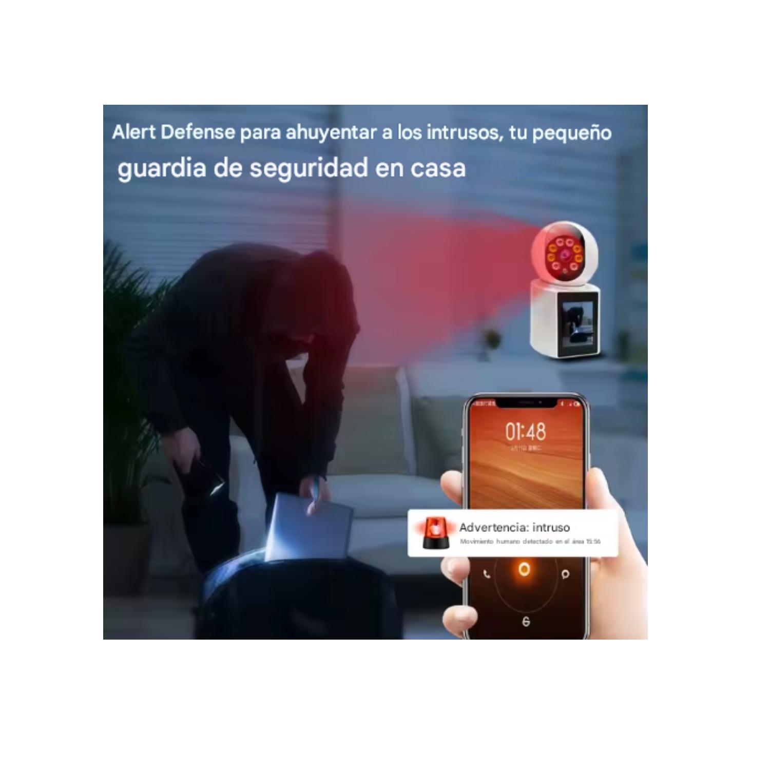 CAMARA SEGURIDAD WIFI CON MOVIMIENTO C/ PANTALLA VIDEOLLAMAD - 6