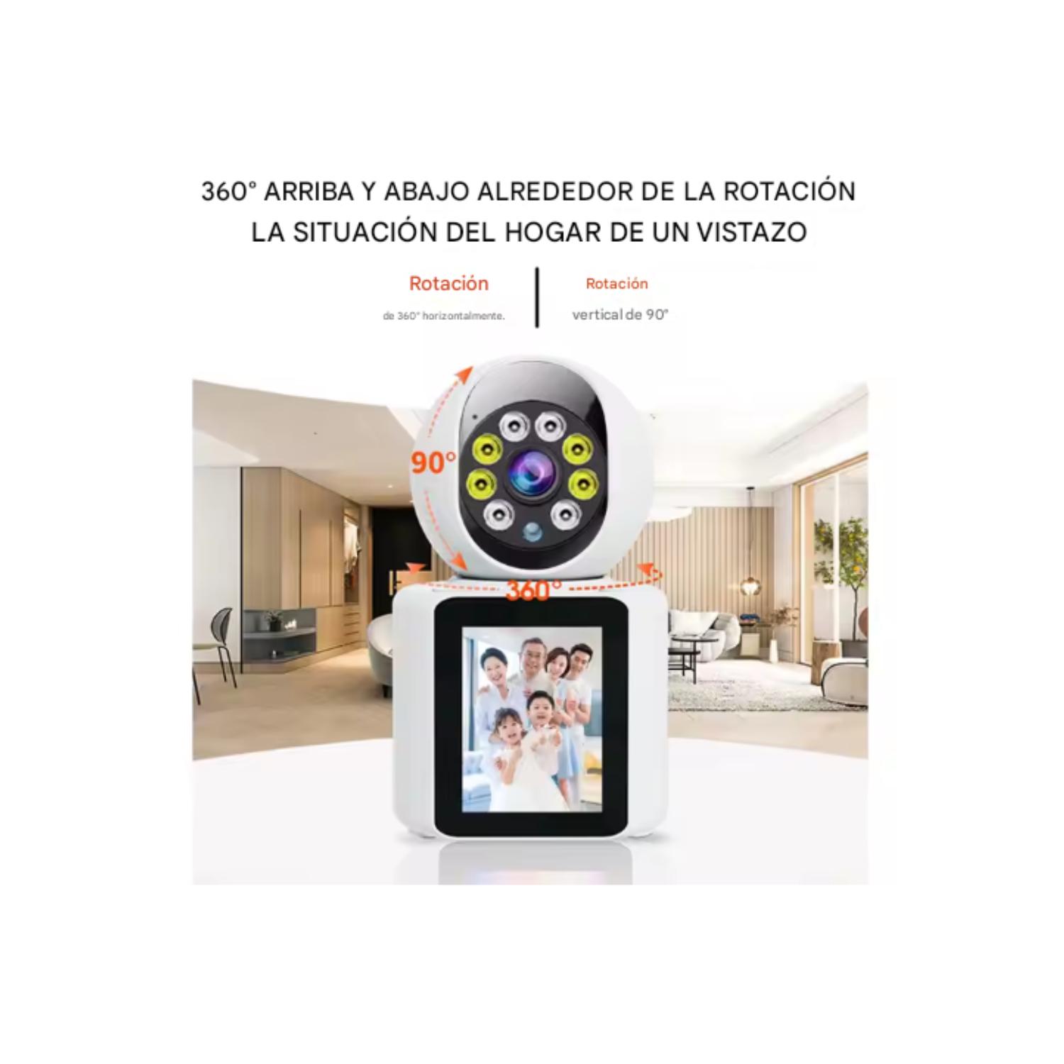 CAMARA SEGURIDAD WIFI CON MOVIMIENTO C/ PANTALLA VIDEOLLAMAD - 7