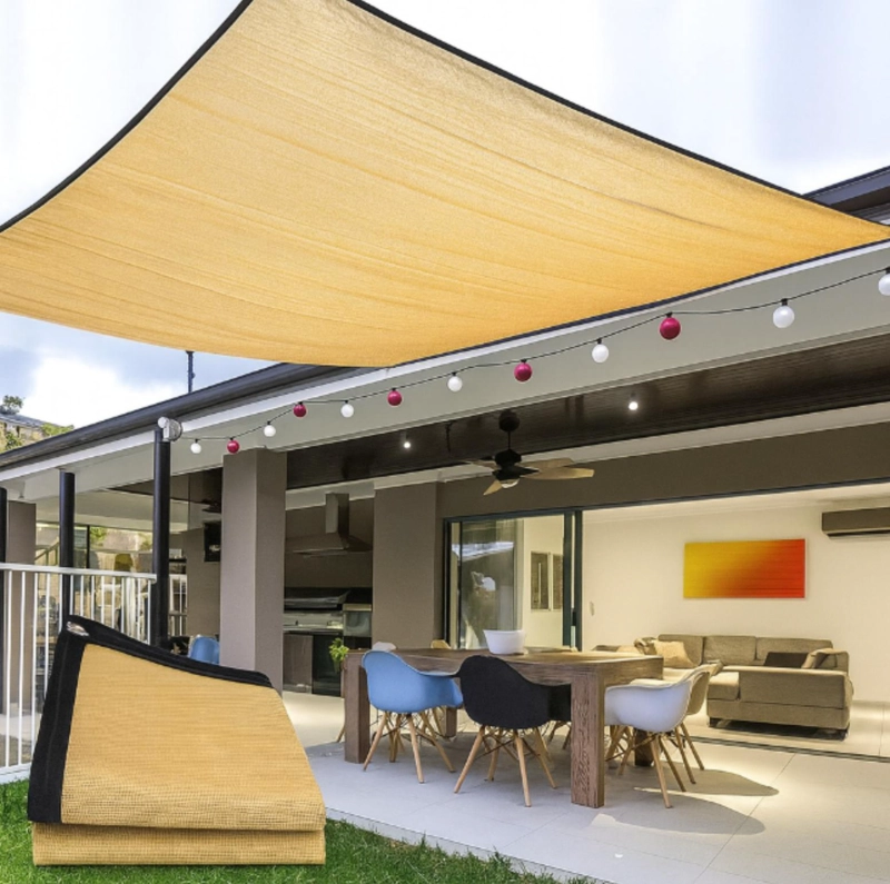 MALLA RED DE PARASOL DE JARDIN TOLDO PROTECCION UV SOLAR 6X4 - 9