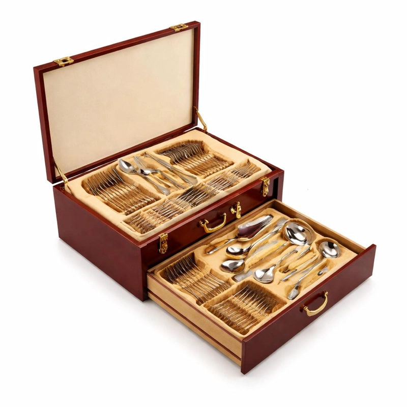 JUEGO DE CUBIERTOS 72PCS ACERO INOX PREMIUM VINTAGE - 1